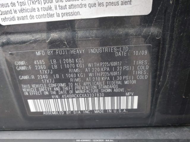 Subaru Outback 2.5i Limited Image 7