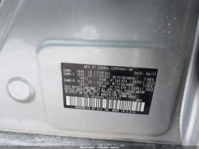 Subaru Outback 2.5i Limited Image 7