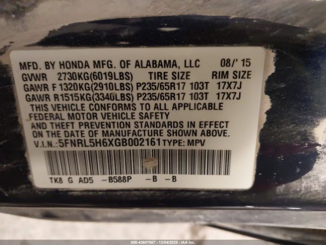 Honda Odyssey Ex-l Image 12