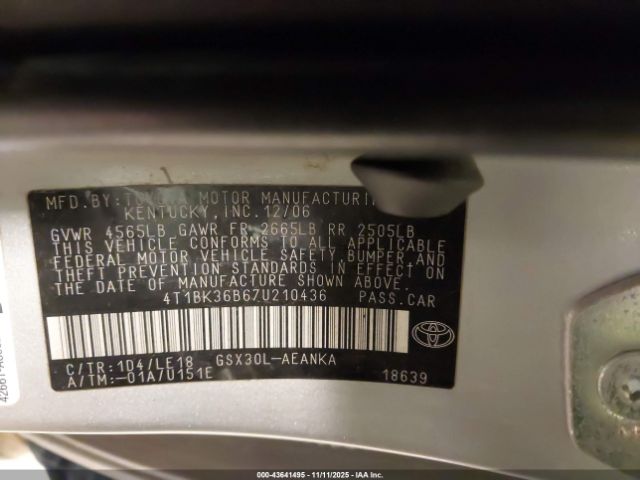 Toyota Avalon Touring Image 2