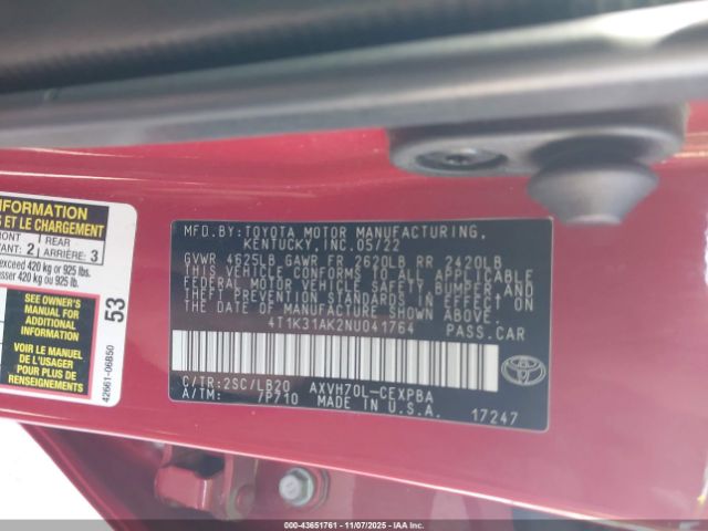 Toyota Camry Xse Hybrid Image 13