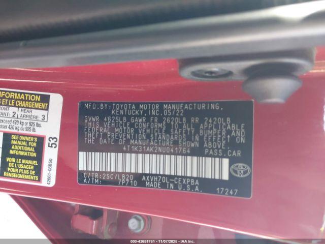 Toyota Camry Xse Hybrid Image 13