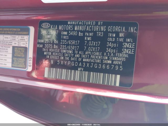 Kia Sorento 2.4l Lx Image 9